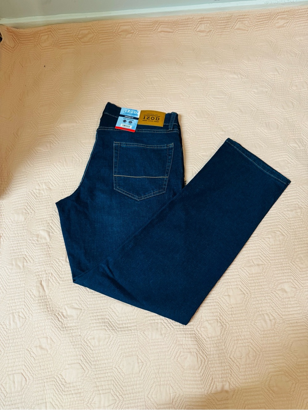 Izod Men's Navy Slim Straight Jeans
